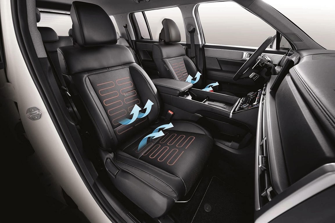 nội thất hyundai santafe